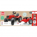 Трактор с педалями с прицепом FALK Massey Ferguson Red