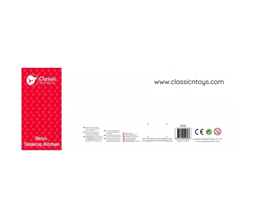 CLASSIC WORLD Drewniana Kuchnia 2w1 Grill + Kuchenka dla Dzieci 22el.