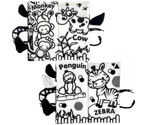 WOOPIE BABY Książeczka Kontrastowa Sensoryczna Dla Niemowląt