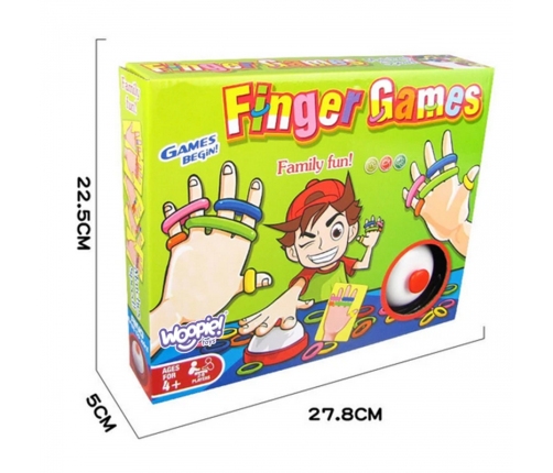 WOOPIE Gra Zręcznościowa FINGER GAMES Kolorowe Gumki 4+