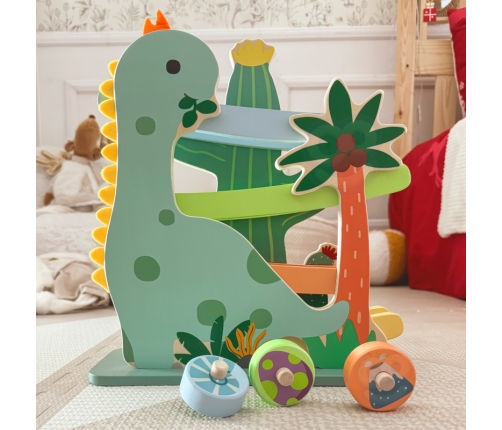 CLASSIC WORLD Kolorowa Zjeżdżalnia Tor Dinozaur 5 el.