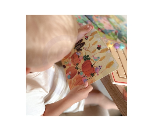 TOOKY TOY Drewniana Gra Nauka Liczenia Zwierzątka