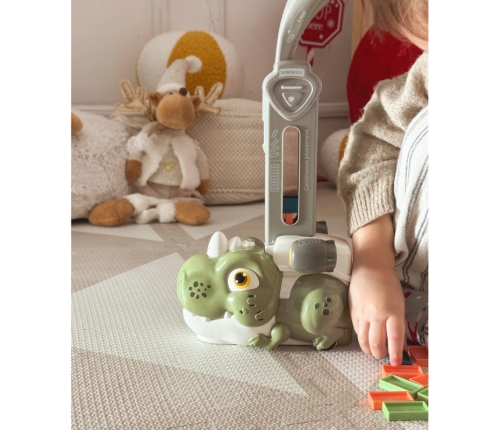 WOOPIE Elektryczna Ciuchcia Lokomotywa do Klocków Domino Dinozaur Pomarańczowy