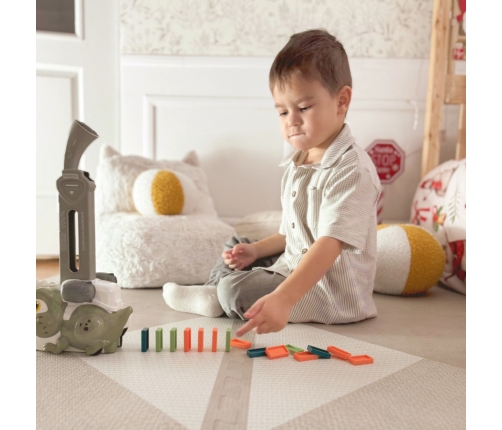 WOOPIE Elektryczna Ciuchcia Lokomotywa do Klocków Domino Dinozaur Pomarańczowy