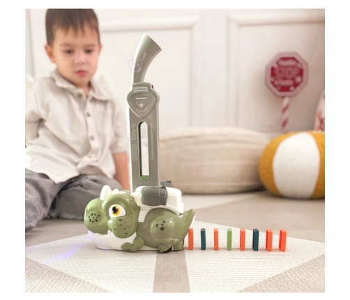 WOOPIE Elektryczna Ciuchcia Lokomotywa do Klocków Domino Dinozaur Pomarańczowy