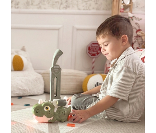 WOOPIE Elektryczna Ciuchcia Lokomotywa do Klocków Domino Dinozaur Pomarańczowy