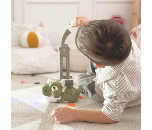 WOOPIE Elektryczna Ciuchcia Lokomotywa do Klocków Domino Dinozaur Pomarańczowy