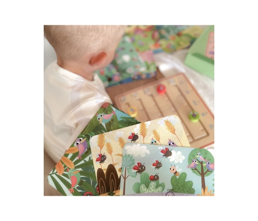 TOOKY TOY Drewniana Gra Nauka Liczenia Zwierzątka