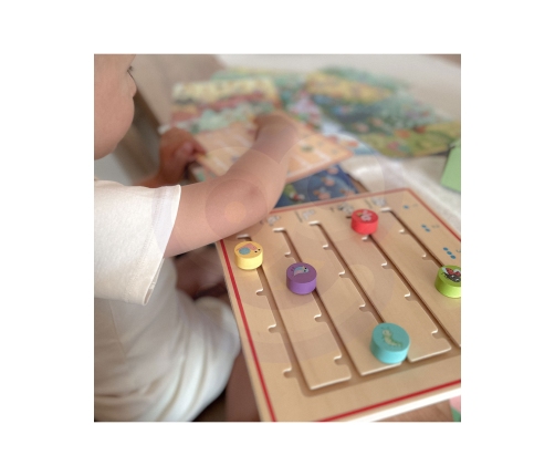 TOOKY TOY Drewniana Gra Nauka Liczenia Zwierzątka