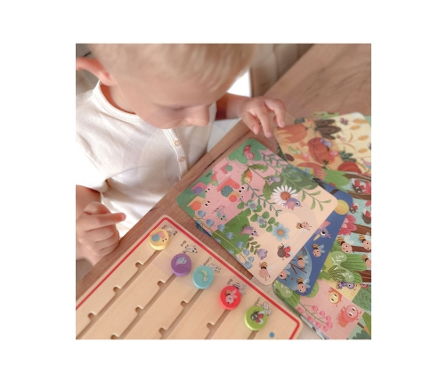 TOOKY TOY Drewniana Gra Nauka Liczenia Zwierzątka