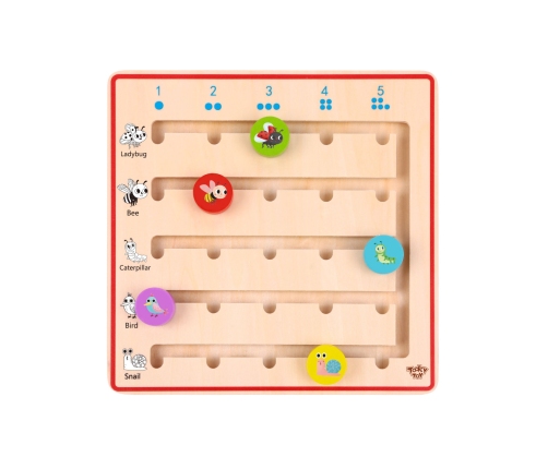 TOOKY TOY Drewniana Gra Nauka Liczenia Zwierzątka