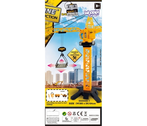 WOOPIE Dźwig Żuraw Zdalnie Sterowany 103 cm R/C Ciężarówka Koparka  + 4 Akc.