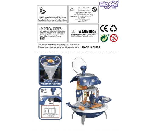 WOOPIE Warsztat 3w1 Plecak Projektor UFO 52 el.