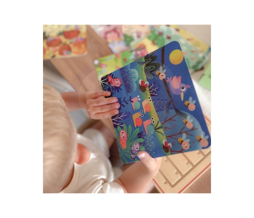 TOOKY TOY Drewniana Gra Nauka Liczenia Zwierzątka