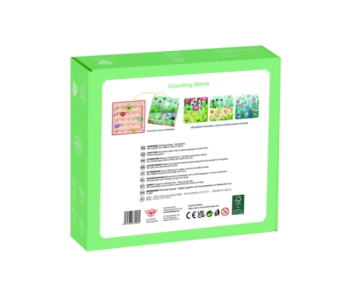 TOOKY TOY Drewniana Gra Nauka Liczenia Zwierzątka