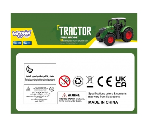 WOOPIE Traktor Ciągnik Gumowe Koła Zielony