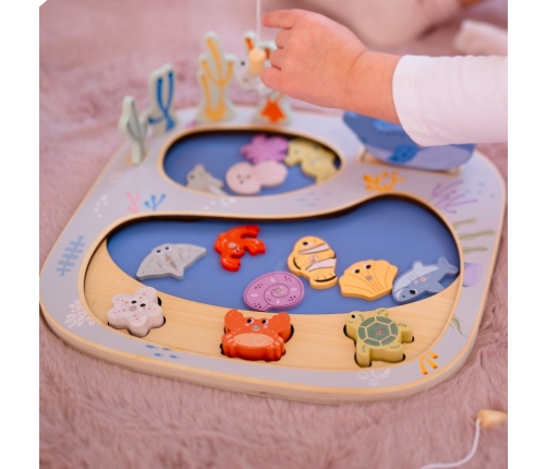 TOOKY TOY Złowić Rybkę Gra Zręcznościowa Układanka Montessori