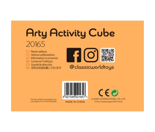 CLASSIC WORLD Drewniana Kostka Edukacyjna Sensoryczna 6w1