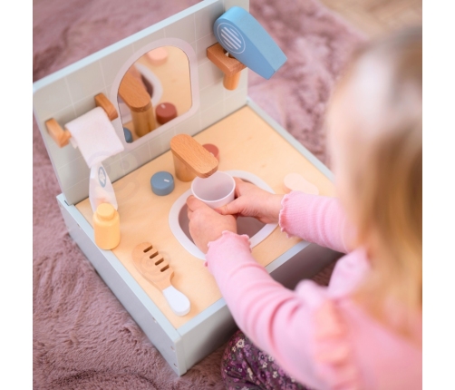 TOOKY TOY Toilet Bathroom Toaleta Drewniana Łazienka z Akcesoriami