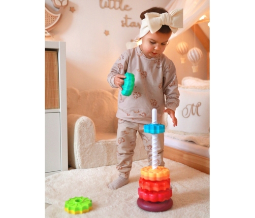 WOOPIE BABY Edukacyjna Piramidka Zakręcona Wieża