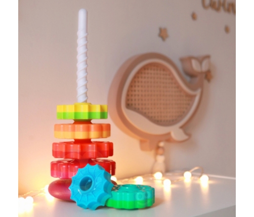 WOOPIE BABY Edukacyjna Piramidka Zakręcona Wieża