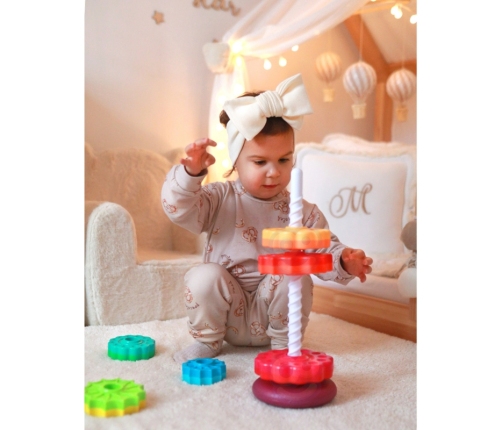 WOOPIE BABY Edukacyjna Piramidka Zakręcona Wieża