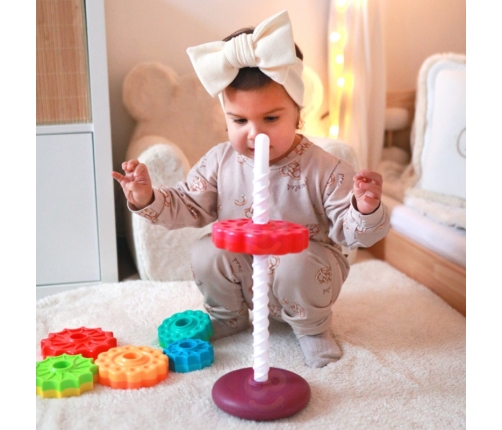 WOOPIE BABY Edukacyjna Piramidka Zakręcona Wieża