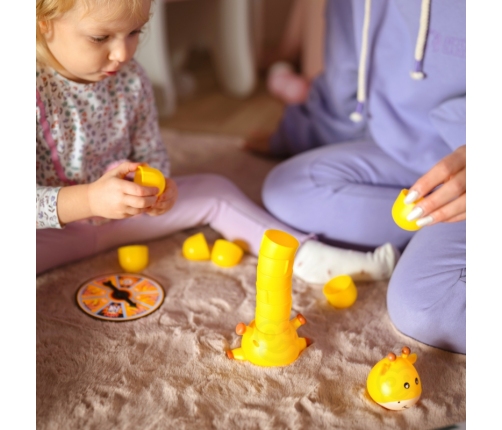 WOOPIE Gra Zręcznościowa Żyrafka Układanie Kubeczków