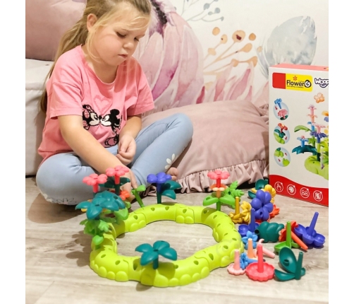 WOOPIE Magiczny Ogródek Montessori Klocki Konstrukcyjne XXL 93 el.