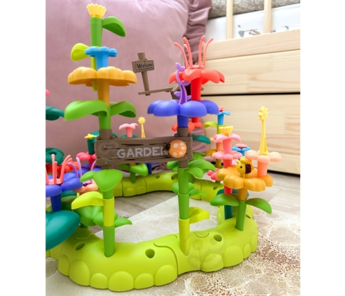 WOOPIE Magiczny Ogródek Montessori Klocki Konstrukcyjne XXL 93 el.