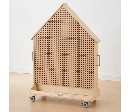 MASTERKIDZ Drewniana Tablica STEM Wolnostojąca XXL w Kształcie Domu