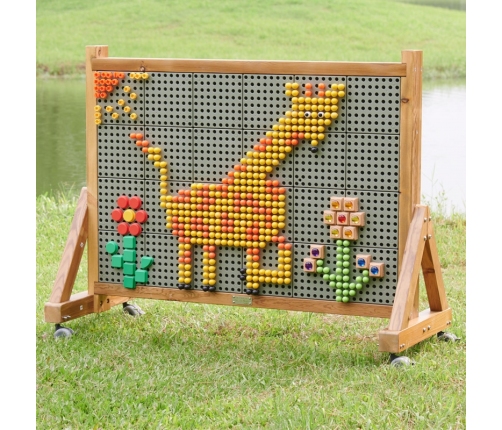 MASTERKIDZ Drewniana Ściana Tablica XXL Naukowa Kreatywna STEM WALL Outdoor