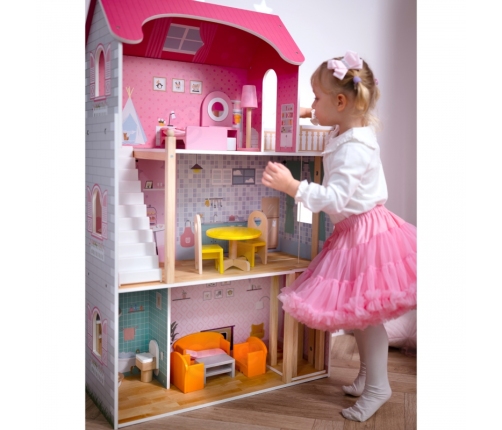 VIGA Duży Drewniany Domek dla Lalek