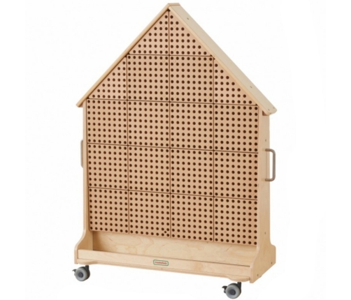 MASTERKIDZ Drewniana Tablica STEM Wolnostojąca XXL w Kształcie Domu