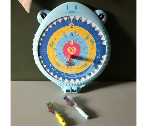 WOOPIE Magnetyczna Gra w Rzutki Dart Tarcza Wesoły Rekinek