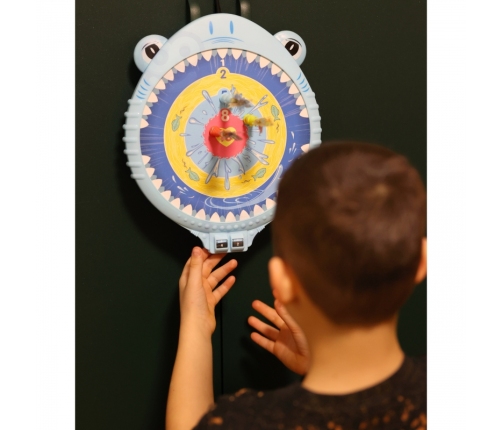 WOOPIE Magnetyczna Gra w Rzutki Dart Tarcza Wesoły Rekinek