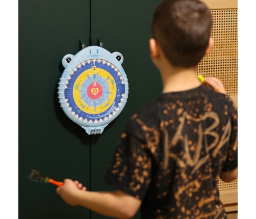 WOOPIE Magnetyczna Gra w Rzutki Dart Tarcza Wesoły Rekinek