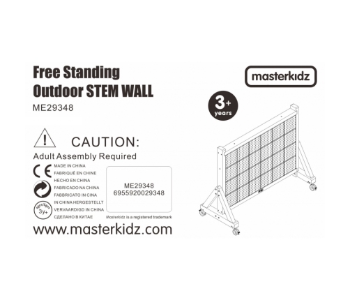 MASTERKIDZ Drewniana Ściana Tablica XXL Naukowa Kreatywna STEM WALL Outdoor
