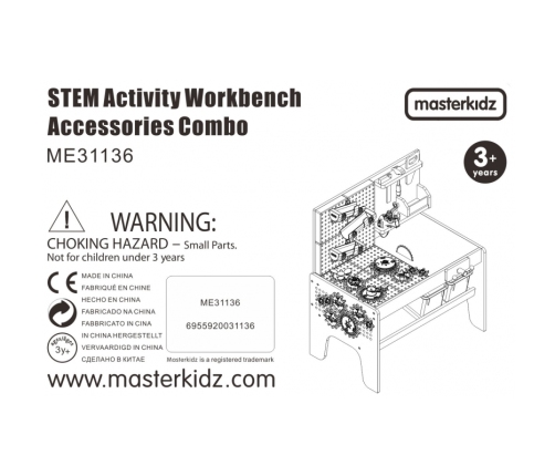 MASTERKIDZ Zestaw Akcesoriów do Stołu Warsztatowego STEM 111 el.
