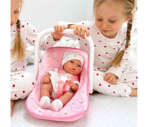 WOOPIE ROYAL Zestaw Lalka Bobas 30,5 cm + Nosidełko Różowe