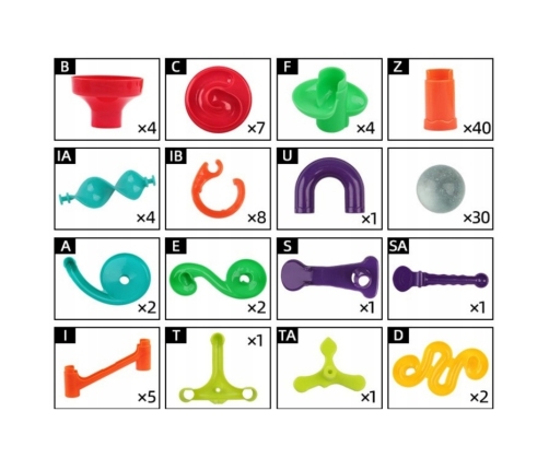 WOOPIE Kulodrom Tor Kulkowy Zestaw Spirala 113 el.