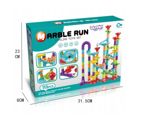 WOOPIE Kulodrom Tor Kulkowy Zestaw Spirala 113 el.