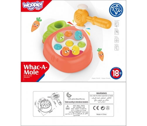 WOOPIE BABY Gra Zręcznościowa Uderz Kreta Wbijanka