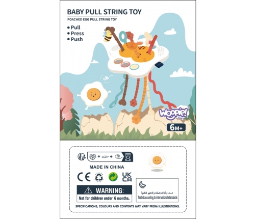 WOOPIE BABY Zabawka Sensoryczna Montessori Gryzak Grzechotka Wielofunkcyjny UFO