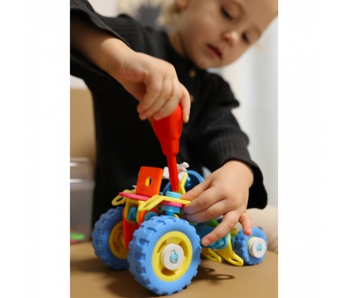 WOOPIE Zestaw Pojazdów Klocki Konstrukcyjny 6w1 STEM