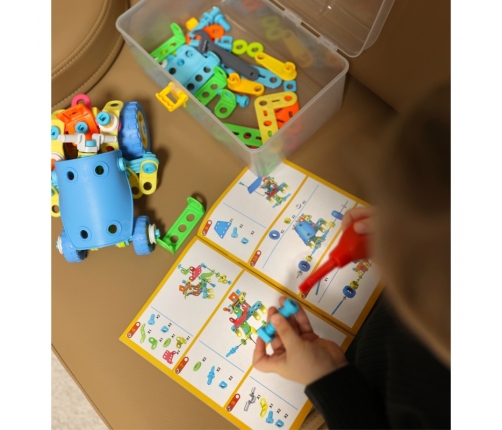 WOOPIE Zestaw Pojazdów Klocki Konstrukcyjny 6w1 STEM