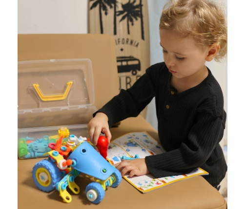 WOOPIE Zestaw Pojazdów Klocki Konstrukcyjny 6w1 STEM