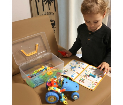 WOOPIE Zestaw Pojazdów Klocki Konstrukcyjny 6w1 STEM