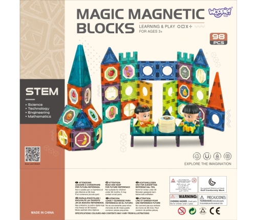 WOOPIE Klocki Magnetyczne Zamek 98 el.