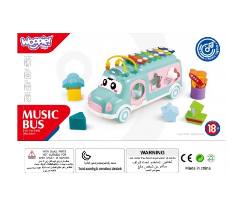 WOOPIE BABY Samochodzik Muzyczny Sorter z Cymbałkami Różowy